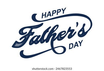 Happy Father's Day lettering vector. Handmade calligraphy vector illustration. Father's Day card with heart	