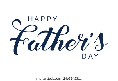 Happy Father's Day lettering vector. Handmade calligraphy vector illustration. Father's Day card with heart	