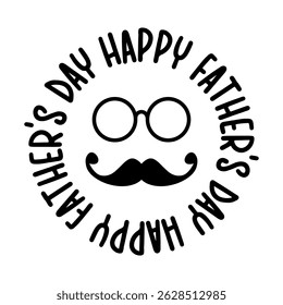 happy father's day lettering. vector illustration