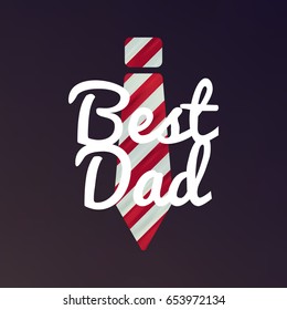 Happy fathers day lettering vector