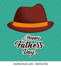 happy fathers day letters emblem and related icons image vector illustration design 