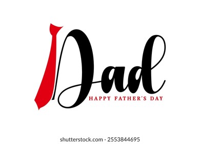 Happy fathers day logo badge sticker vector, love you dad text vector.