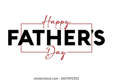 Happy fathers day logo badge sticker vector illustration.