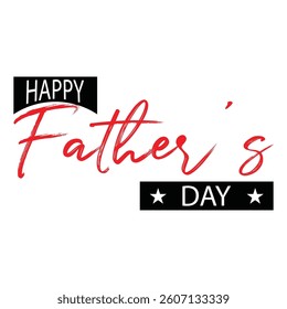 Happy fathers day logo badge sticker vector, love you dad text vector.