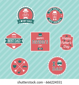 Happy Father's Day logo, banner, label