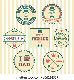 Happy Father's Day logo, banner, label