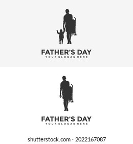 Happy Father's Day logo design template illustration vector