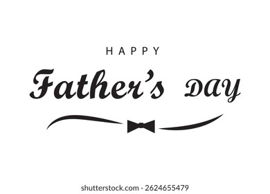 Happy Father's Day logo design. Happy Father's Day typography design, hand drawn lettering with mustache.