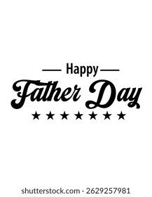 Happy Father's Day logo design, Handwritten text with Father's Day with love vector logo, love for fathers.