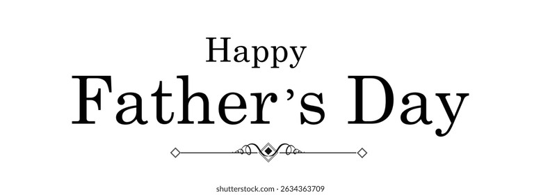 Happy Father's Day logo design, Handwritten text with Father's Day with love vector logo, love for fathers. Vector Illustration . EPS 10 . 