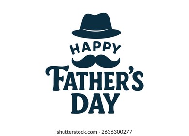 Happy Father's Day logo design, Father's Day vector logo on white background