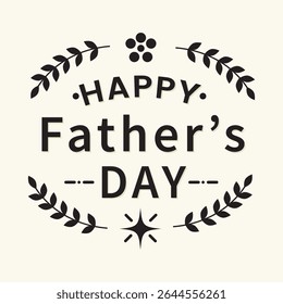 Happy Father's Day logo design, Handwritten text with Father's Day with love vector logo, love for fathers.