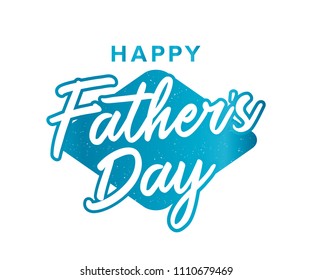 Happy Father's Day Logo Label Branding Vector Text Background For Posters, Greeting Cads, Social Media, Flyers