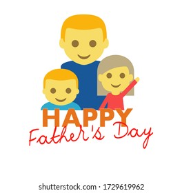 Happy fathers day logo, vector icon, eps 10