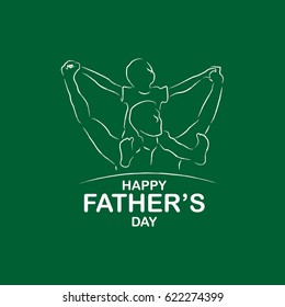 Happy Father's Day Logo Vector Template