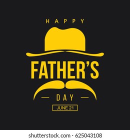 Happy Father's Day Logo Vector Template