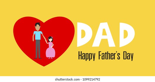 Happy Father's Day,  love dad,vector design