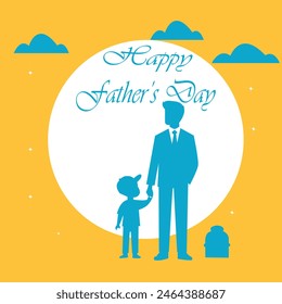 Happy father's day with love illustration