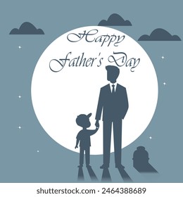 Happy father's day with love illustration