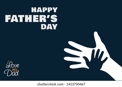 Happy Father's Day Love with son image background - vector