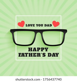 happy fathers day love you dad card design