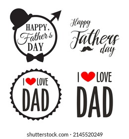 Happy fathers day.  I love you dad holiday lettering. Decorative frame for sublimation or cutting.