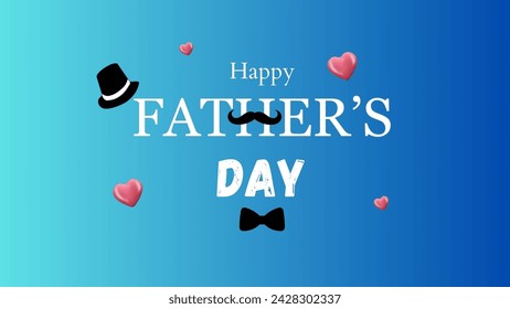 Happy Fathers Day Magnificent and fabulous typography banner. Father's day sale promotion calligraphy poster  Vector illustration.
