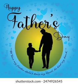 happy father's day, fathers day message, fathers day quotes, blue back ground with hearts, 