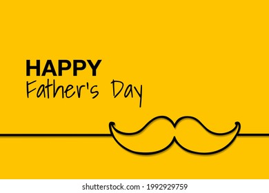 Happy Father's Day with minimal art background vector illustration. Best Dad greeting card poster or invitation