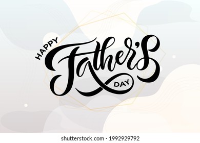 Happy Father's Day with minimal art background vector illustration. Best Dad greeting card poster or invitation