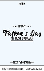 Happy Father's Day Modern Calligraphy Text Element Vertical Template Image