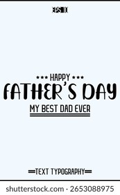 Happy Father's Day Modern Calligraphy Text Element Vertical Template Image