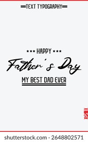 Happy Father's Day Modern Hand Lettering Text Vertical Template  Image