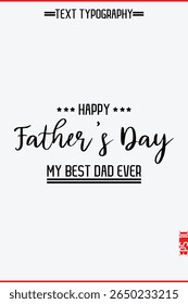 Happy Father's Day Modern Hand Lettering Text Vertical Template  Image