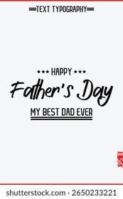 Happy Father's Day Modern Hand Lettering Text Vertical Template  Image