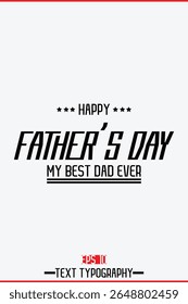Happy Father's Day Modern Handwritten Text Vertical Template  Image