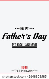 Happy Father's Day Modern Handwritten Text Vertical Template  Image