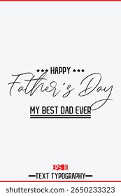 Happy Father's Day Modern Handwritten Text Vertical Template  Image