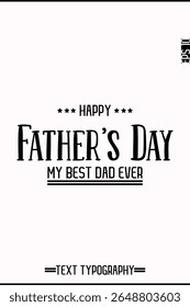 Happy Father's Day Modern Stylish Typography Text Vertical Template Image