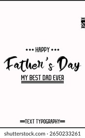 Happy Father's Day Modern Stylish Typography Text Vertical Template Image