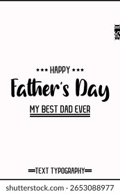 Happy Father's Day Modern Stylish Typography Text Vertical Template Image