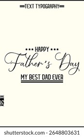 Happy Father's Day Modern StylishLettering Text Vertical  Image