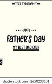 Happy Father's Day Modern StylishLettering Text Vertical  Image