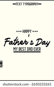 Happy Father's Day Modern StylishLettering Text Vertical  Image
