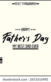 Happy Father's Day Modern StylishLettering Text Vertical  Image