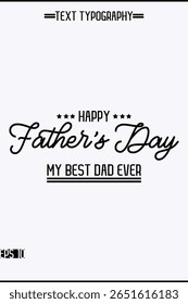 Happy Father's Day Modern Typography Text Design Element Vertical Template Image