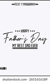 Happy Father's Day Modern Typography Text Design Element Vertical Template Image
