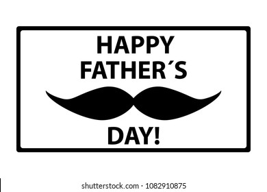 Happy Fathers Day - Moustache Icon
