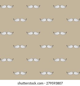 happy father's day with moustache seamless pattern