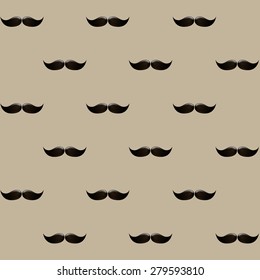 happy father's day with moustache seamless pattern